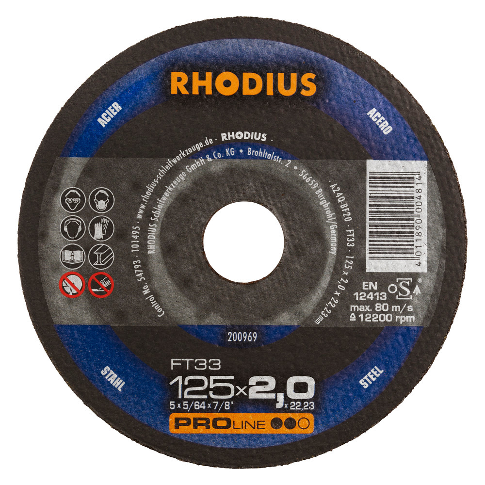 Rhodius FT33 doorslijpschijf