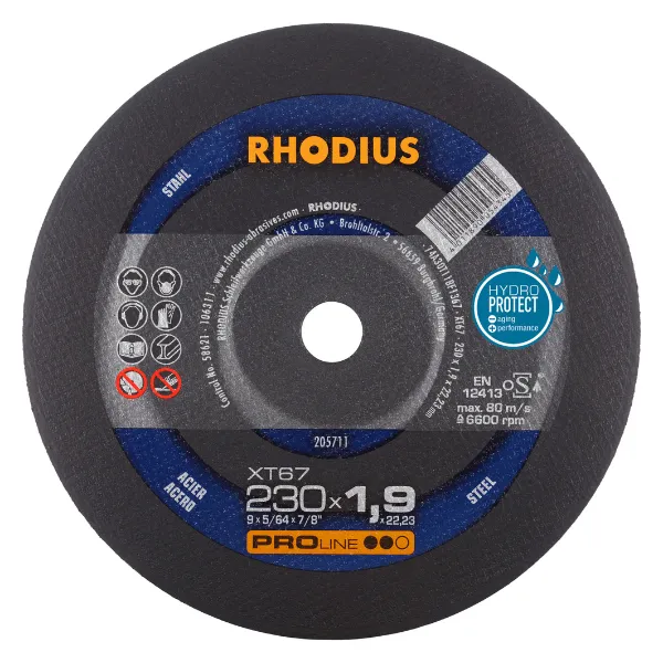 Rhodius XT67 Doorslijpschijf Staal
